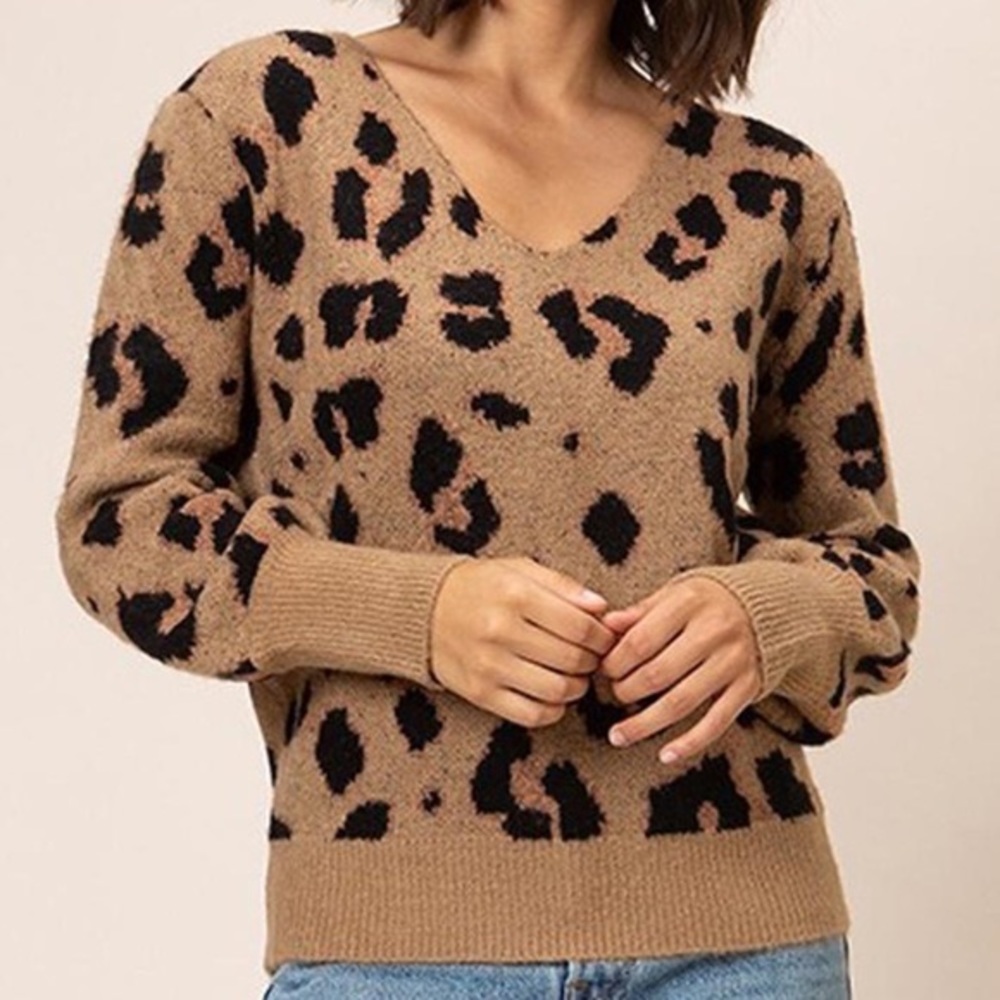 Anthropologie leopard sweater